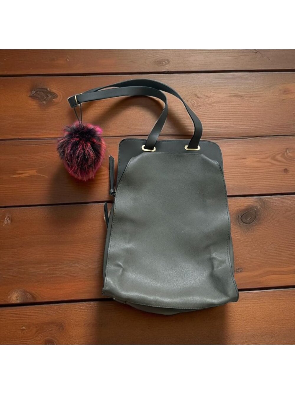 ZARA Gray Unisex Convertible Backpack Shoulder Bag